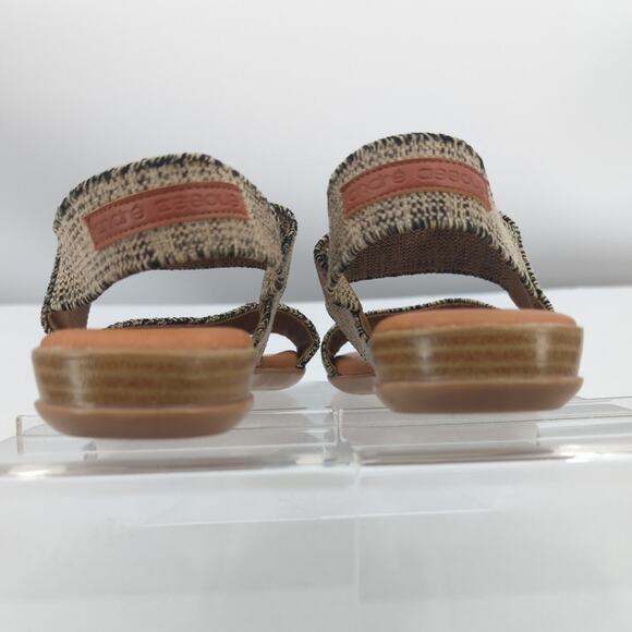 Andre Assous Sandals Womens 7 Linen Slingback Featherweights Resort Vacation - Picture 6 of 12